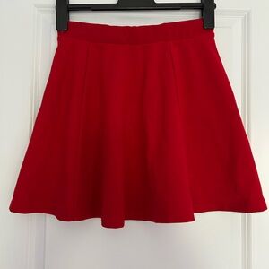 Elegant Red Women's Skater Skirt